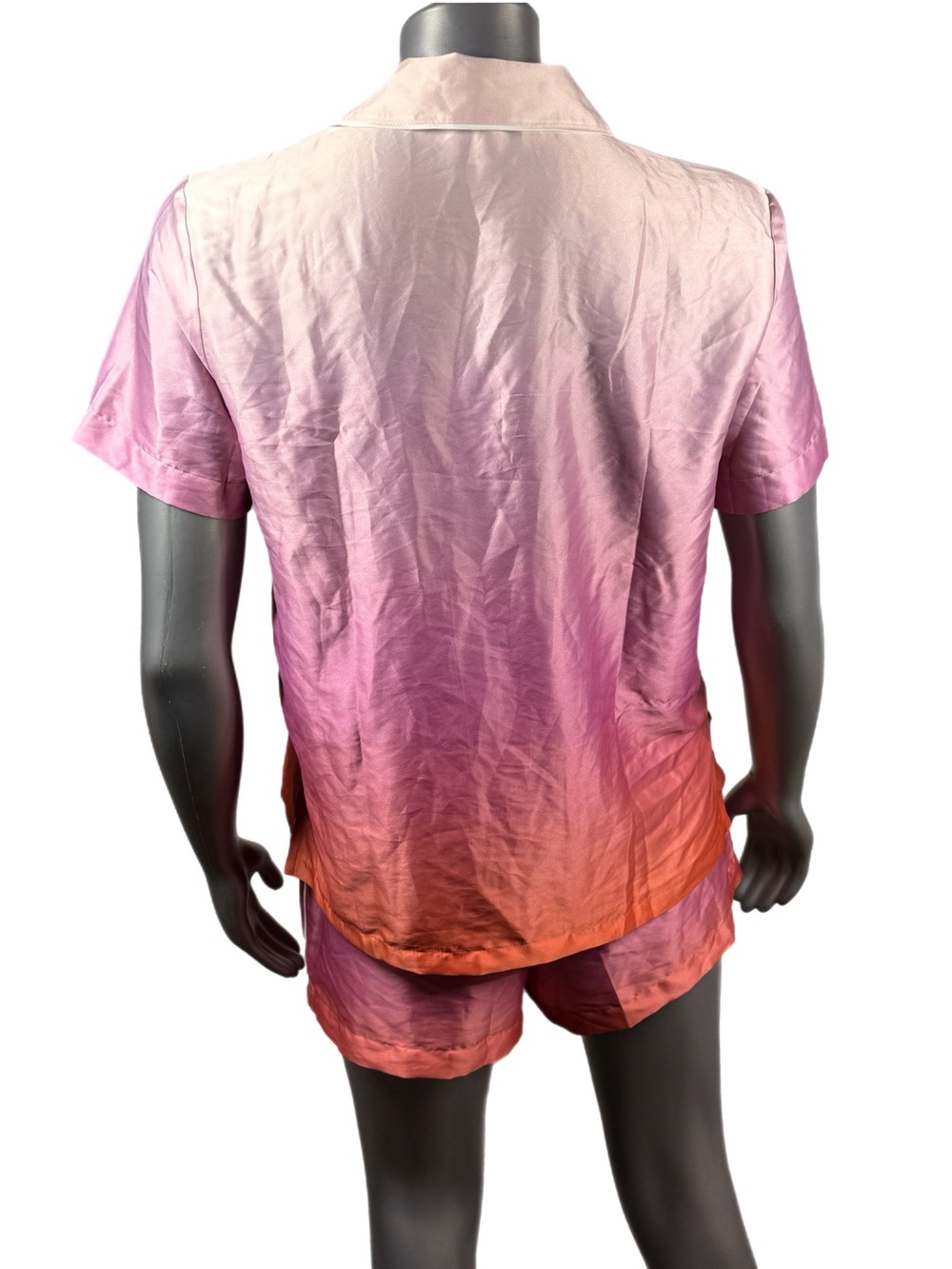 Victoria's Secret | Signature Satin Short Pajama Set Pink Orange Ombre - Picture 12 of 13